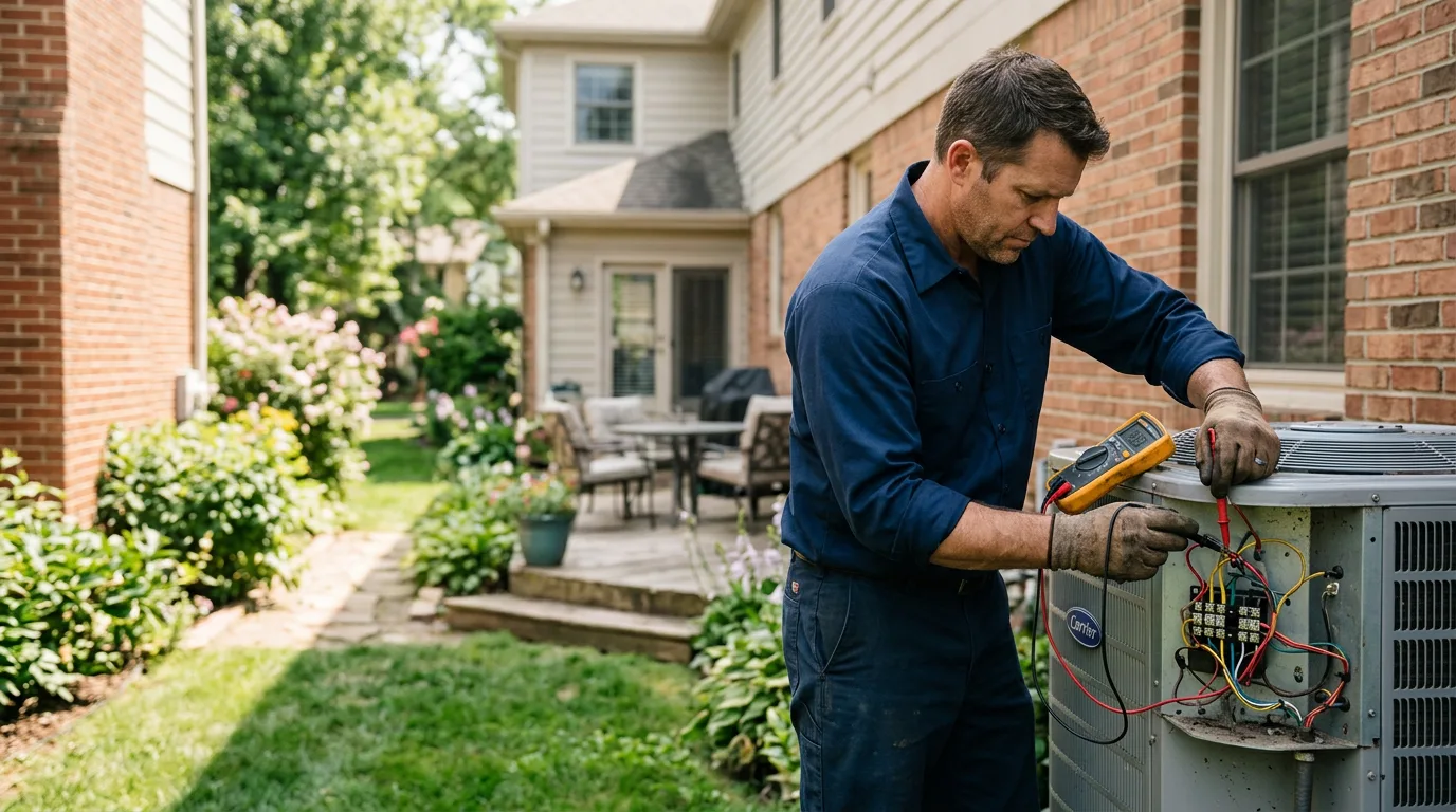 HVAC technician working near Henry, IL